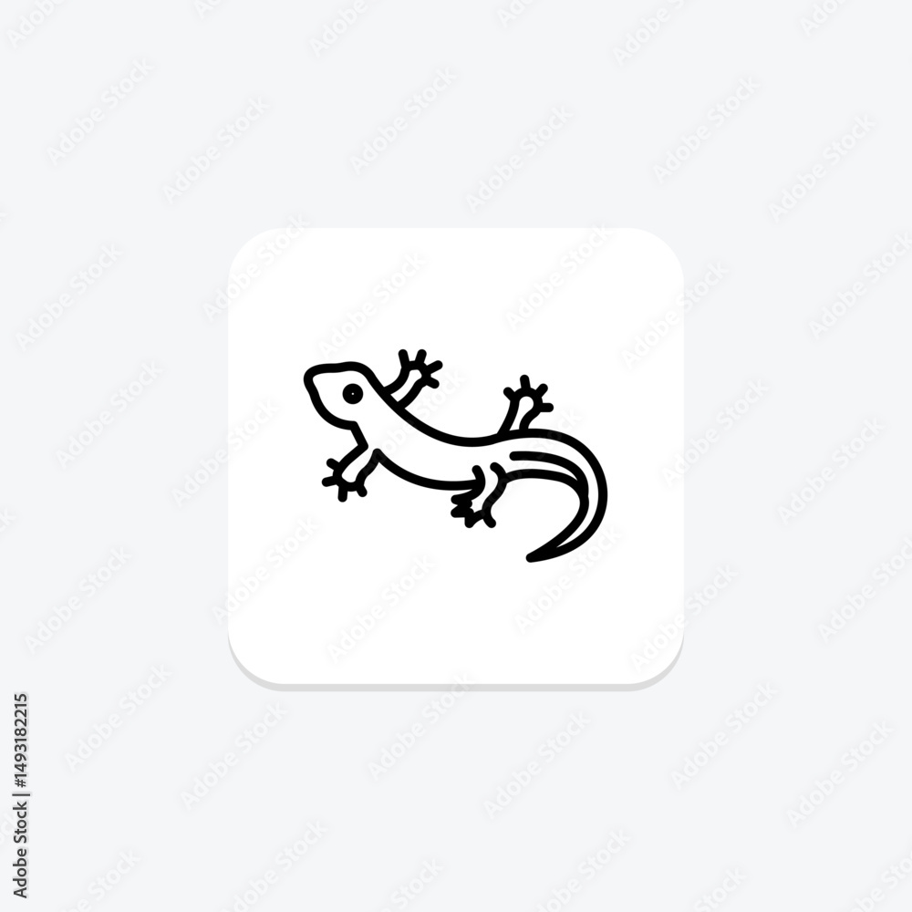 Naklejka premium Fire Salamander, vector, pixel perfect, illustrator file