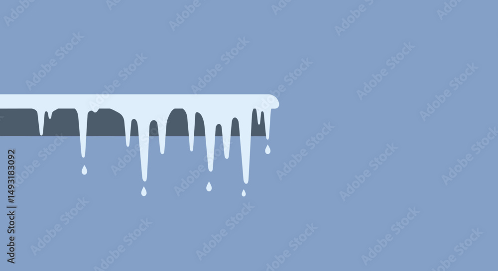Pixelated Dripping Icicles On Light Blue Background Pixelated Dripping Icicles On Light Blue Background