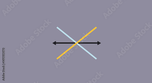 Intersecting Diagonal Lines On Gray Background