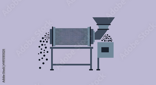 Industrial Sorting Machine Illustration