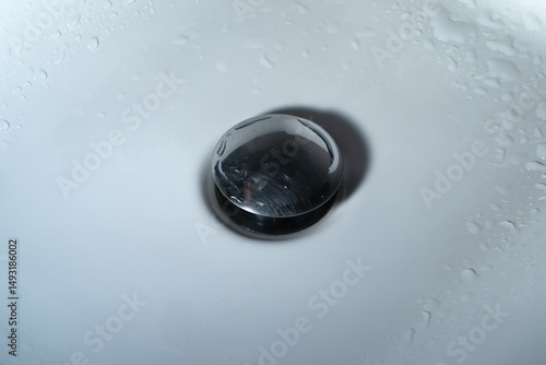 Close up of splashing water from a fountain or shower head