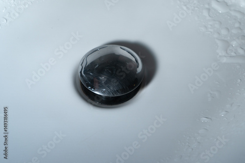Close up of splashing water from a fountain or shower head