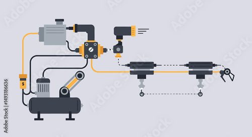 Industrial Manufacturing Process Diagram