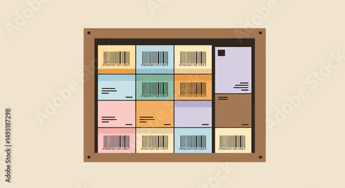 Pixel Art Bulletin Board Display With Pastel Colors