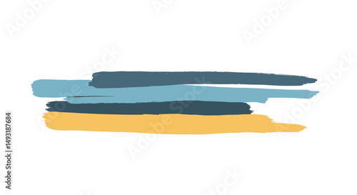 Abstract Brushstroke Design With Horizontal Stripes