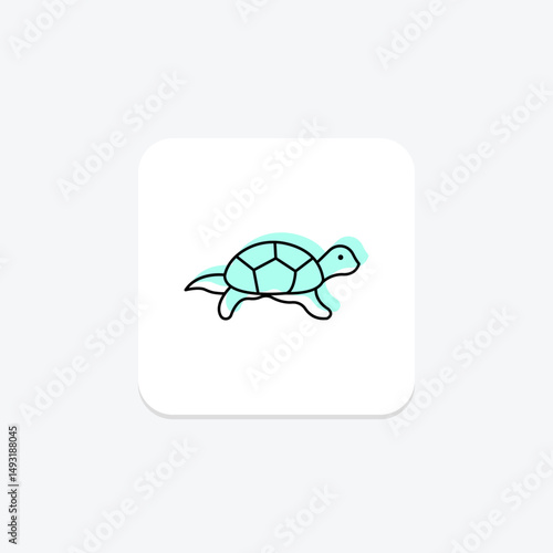 Pond Turtle, vector, pixel perfect, illustrator file