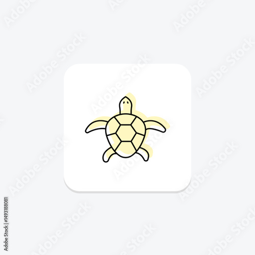 Map Turtle, vector, pixel perfect, illustrator file
