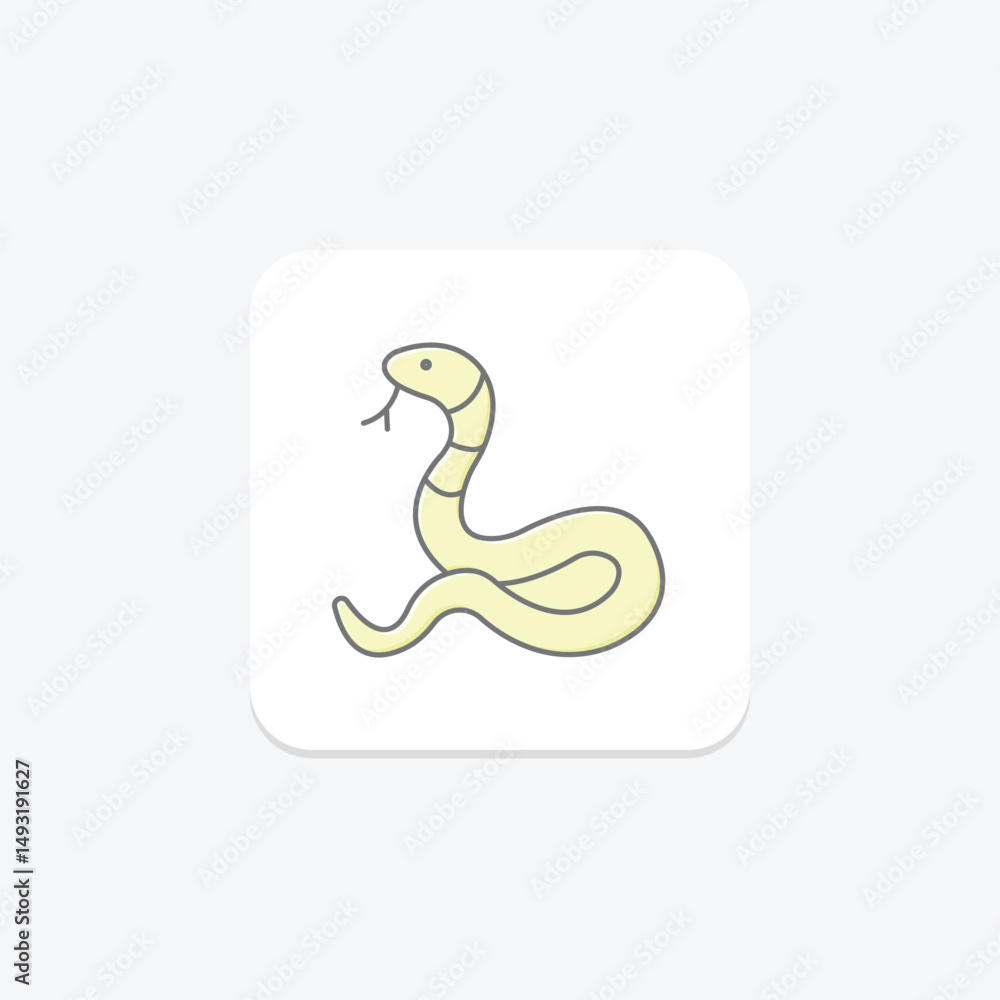 Fototapeta premium Hognose Snake, vector, pixel perfect, illustrator file