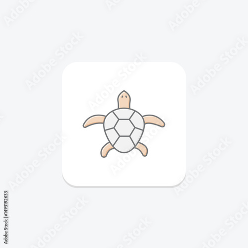 Map Turtle, vector, pixel perfect, illustrator file