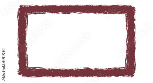 Rustic Rectangular Frame In Maroon