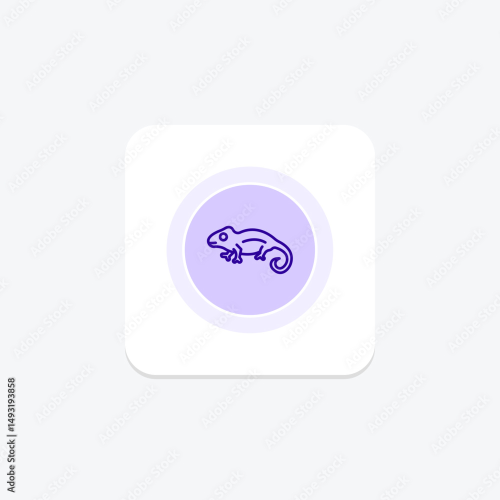 Fototapeta premium Jackson’s Chameleon, vector, pixel perfect, illustrator file