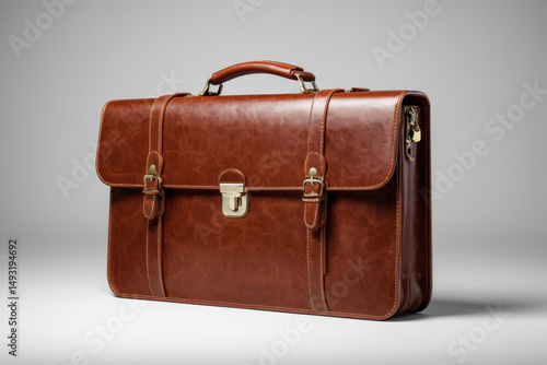 Wallpaper Mural A brown briefcase sits on top of a table, ready for use Torontodigital.ca