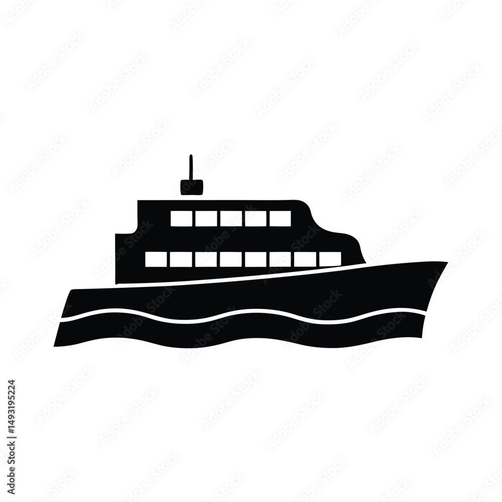 Obraz premium vector illustration of a ship