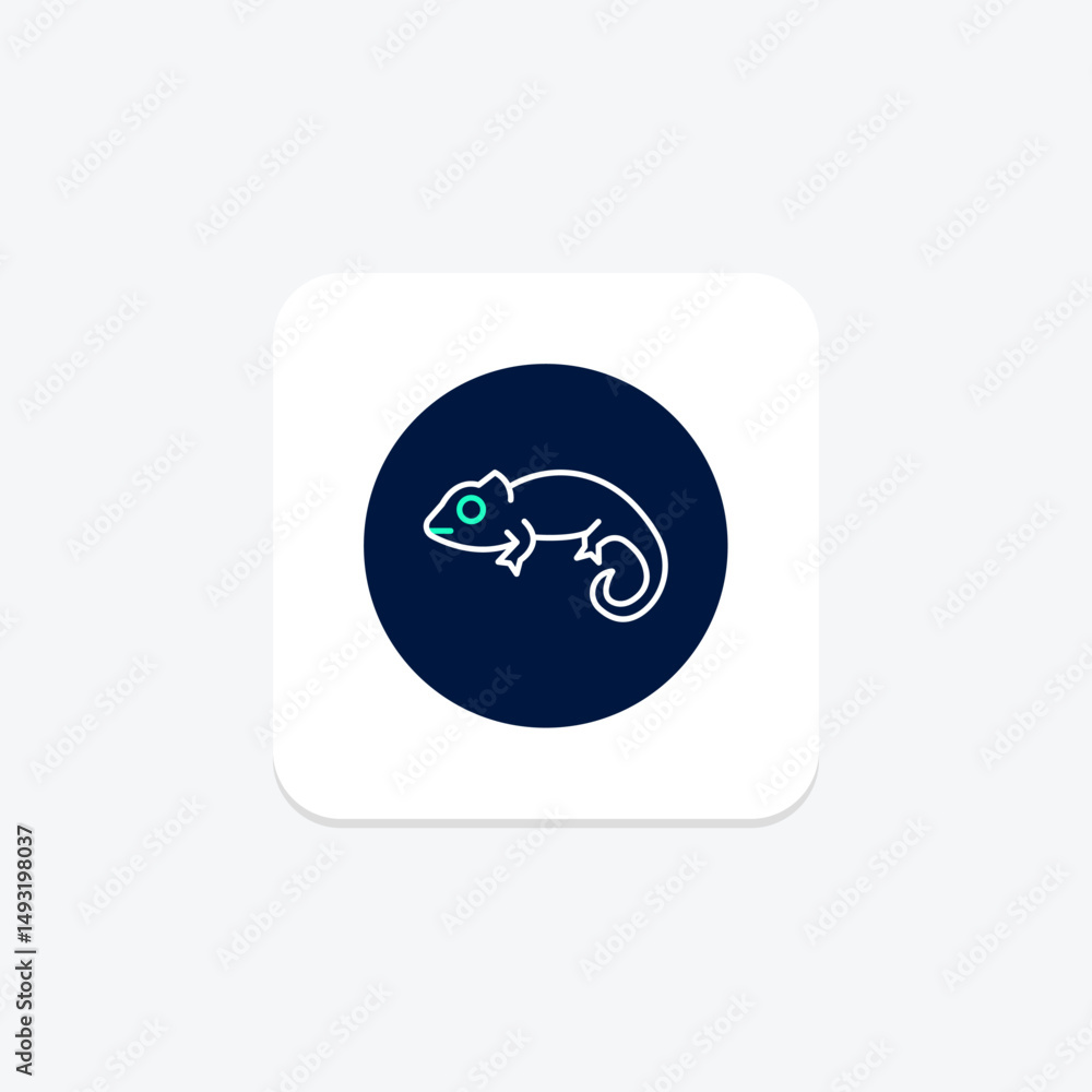 Obraz premium Panther Chameleon, vector, pixel perfect, illustrator file