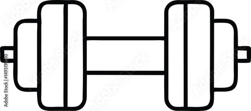 Dumbbell Fitness Gym Workout Icon Graphic