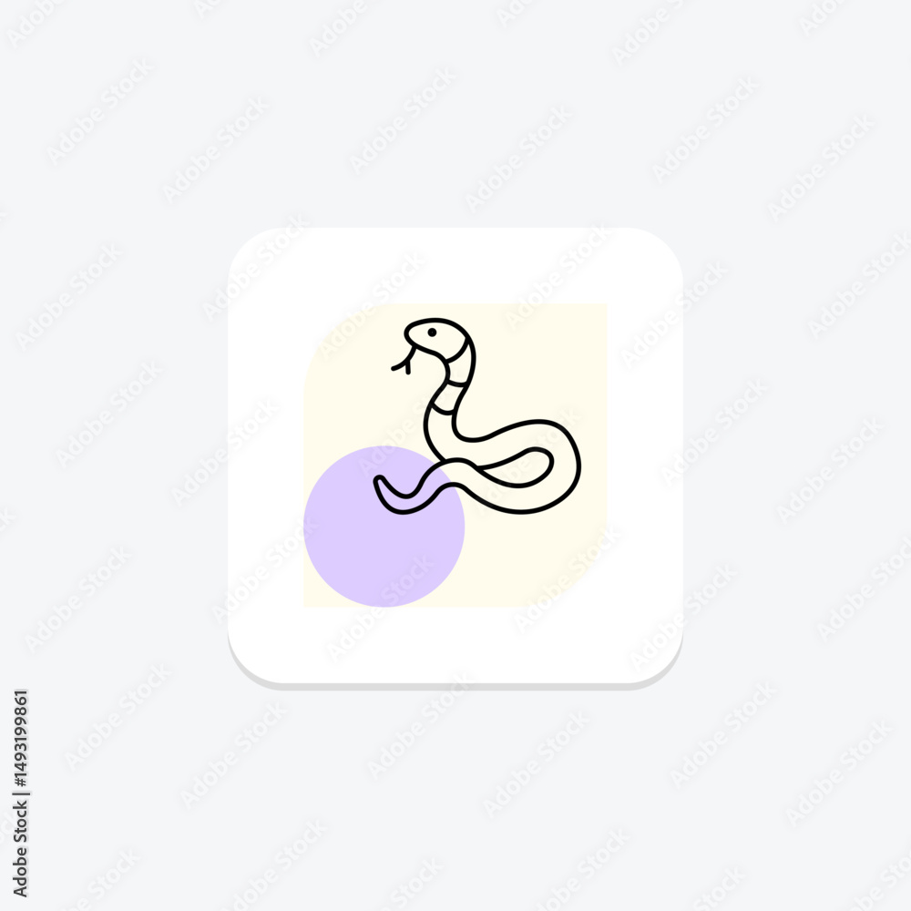 Fototapeta premium Hognose Snake, vector, pixel perfect, illustrator file