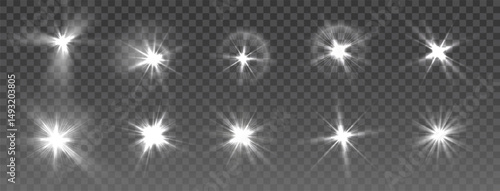 PNG sparkle background with brilliant flare beam and shiny holiday light effect, glowing ray explosion, fantasy sunburst with white dust, abstract gleaming light and magical vector illustration


