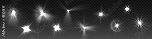 PNG sparkle background with brilliant flare beam and shiny holiday light effect, glowing ray explosion, fantasy sunburst with white dust, abstract gleaming light and magical vector illustration

