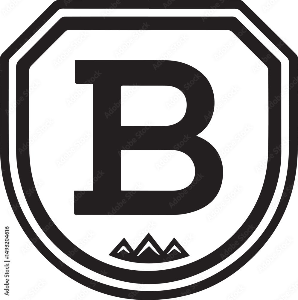 Obraz premium B Logo Design Template. vector style art illustrator 