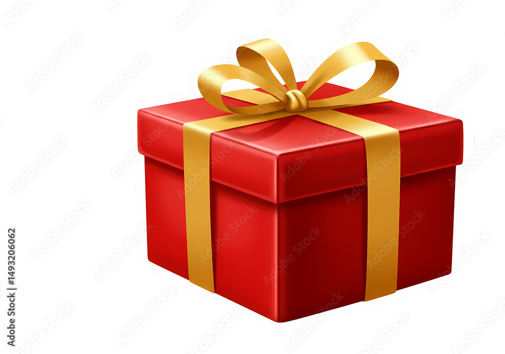 Red Gift Box with Gold Ribbon Free Downloadable Image for Christmas Birthday and Holidays isolated on transparent background Red Gift Box with Gold Ribbon Free Downloadable Image for Christmas Birthday and Holidays isolated on transparent background