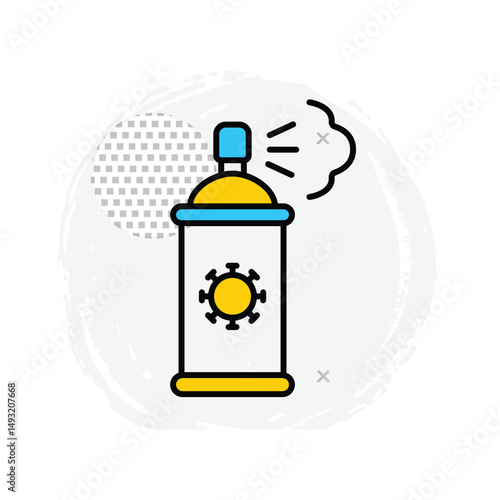 Disinfectant Vector Icon For Virus Protection And Hygiene