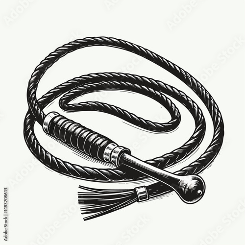 whip vector illustration 