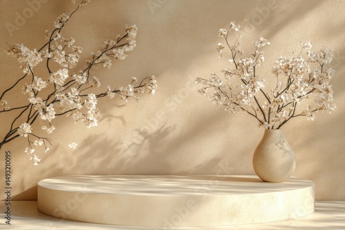 Elegant Floral Arrangement in Neutral Tones