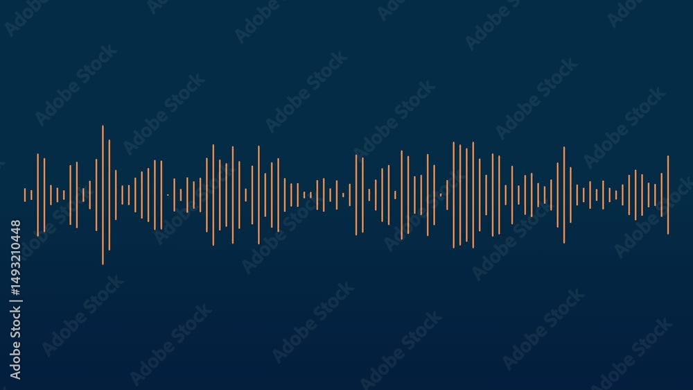 Sound wave icon, podcast player interface, music symbol. Monochrome ...