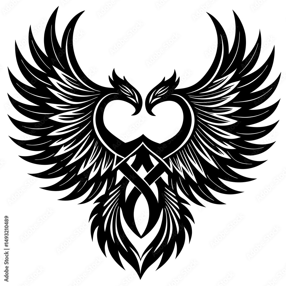 Obraz premium winged heart with wings