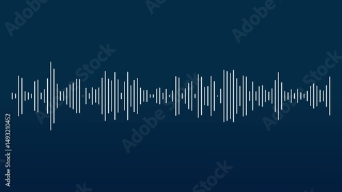 Sound wave icon, podcast player interface, music symbol. Monochrome simple sound wave on transparent background. ound line graph. 911 call visualization, voice waveform.