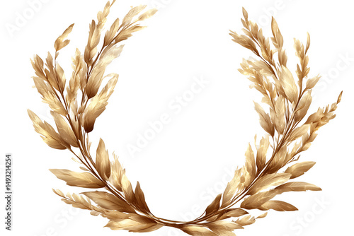 a circular gold leaf design