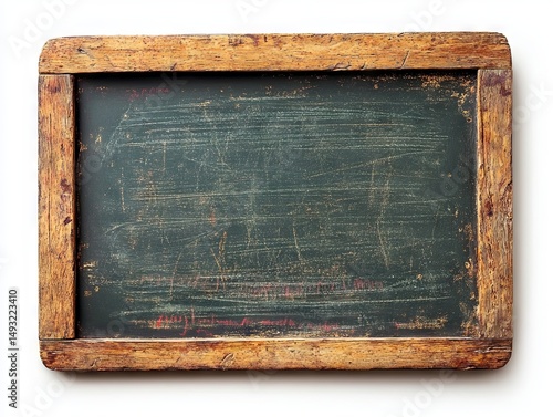 black school chalkboard on white background , old school chalkboard