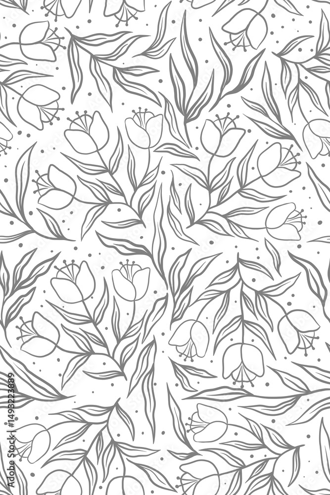 Obraz premium Seamless floral pattern high quality background
