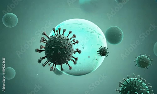 Microscopic Threats: Visualizing a Viral Invasion