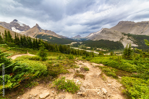 Fotografie Hiking trail to Parker Ridge