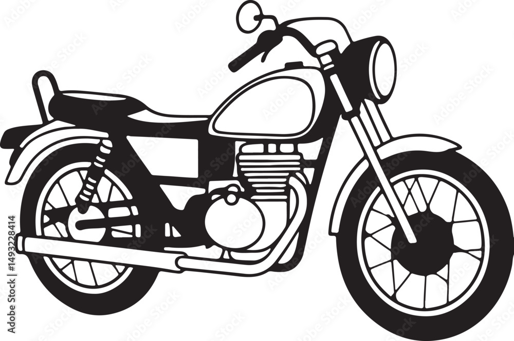 Obraz premium A motorcycle vector art