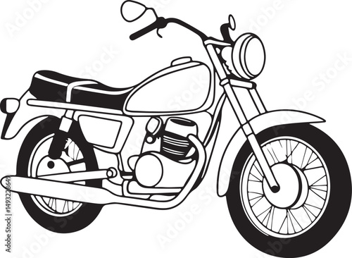 vintage motorcycle vector illustration
