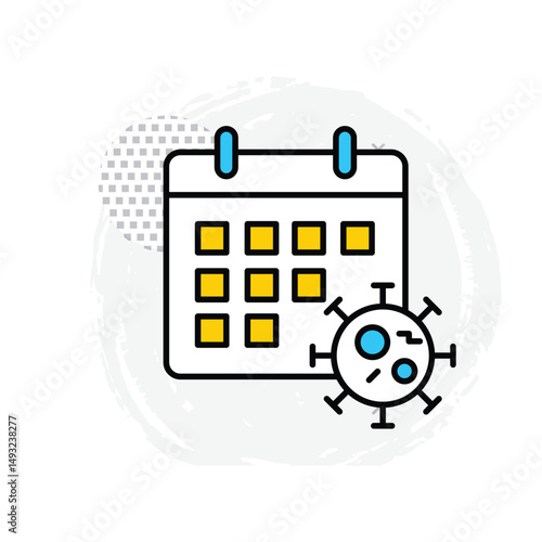 Incubation Period Vector Icon Illustrating Infection Duration