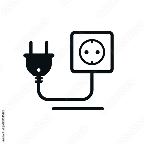 Electrical Connection Icon: Reliable Power Supply and Energy Infrastructure