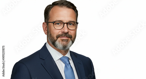 Confident man in suit ready to lead