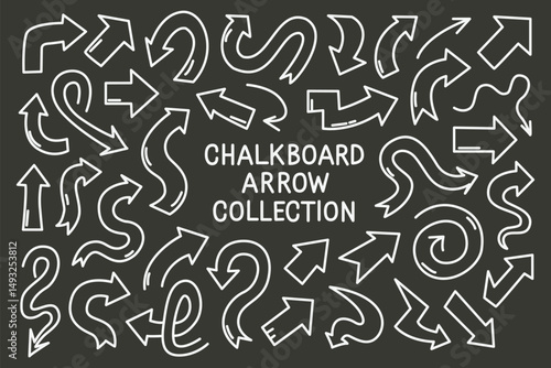 Hand drawn arrow vector set collection