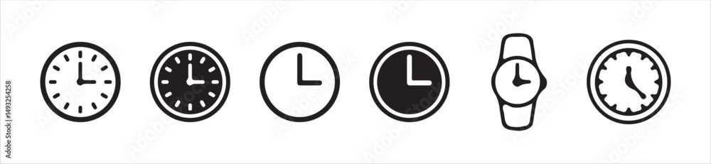 Time and clock icons set, stopwatch, timer, , time management concept, fast stopwatch line icon, Victor illustration Eps 10. Time and clock icons set, stopwatch, timer, , time management concept, fast stopwatch line icon, Victor illustration Eps 10.