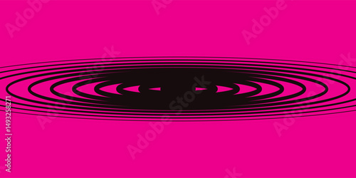 Black Rings sound wave and line in a circle. Tap symbol. Radio signal background. Vector template illustration abstract speed motion for your design