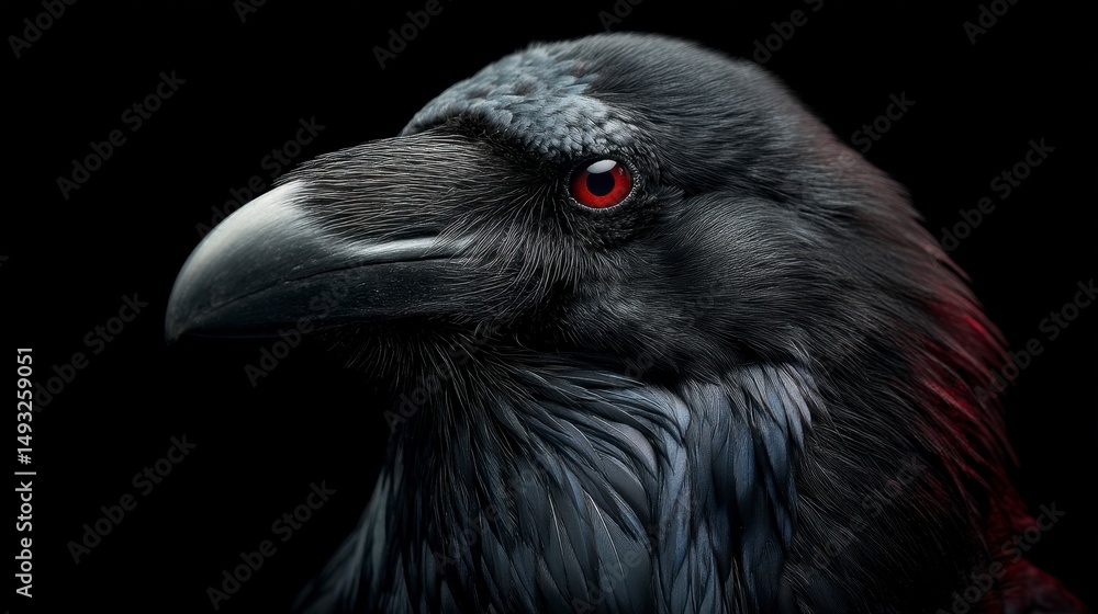 Fototapeta premium Intense Close-Up of Raven