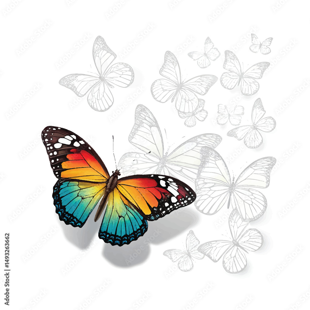 Obraz premium butterfly vector illustration
