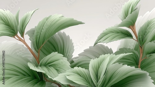 Elegant Beauty of Green Plants