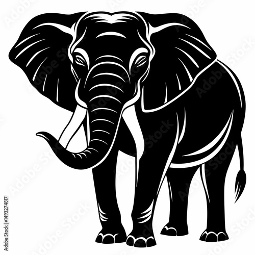 Wallpaper Mural elephant vector illustration Torontodigital.ca