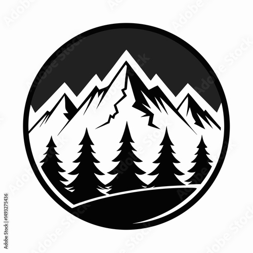 mountain icon vector illustration
