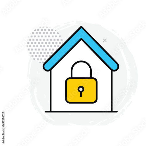Lockdown Vector Icon Illustrating Stay Home Directive