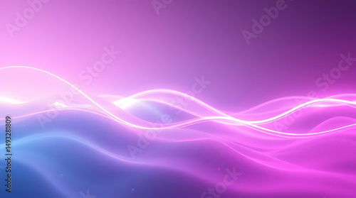 Wallpaper Mural abstract purple waves Torontodigital.ca